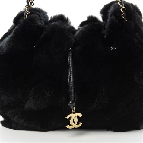 chanel vintage rabbit fur handbag